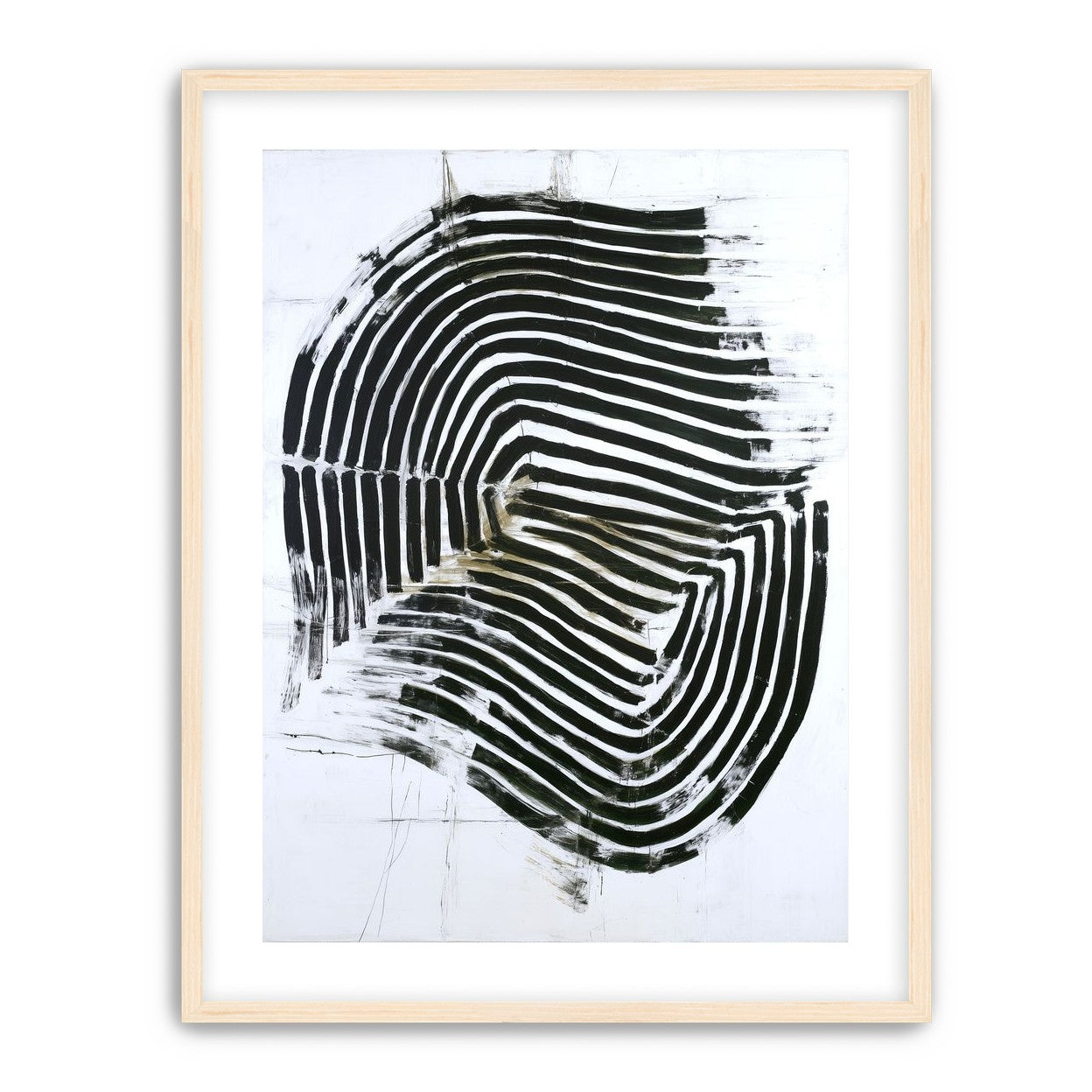 Black bands turning inward