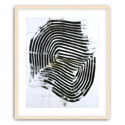 Black bands turning inward