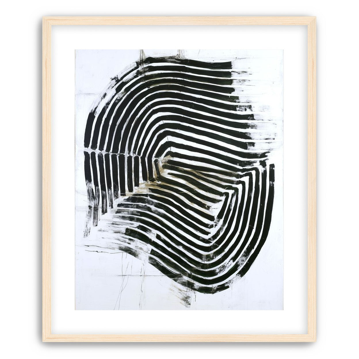 Black bands turning inward