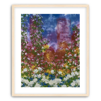Flowers before storm towers
