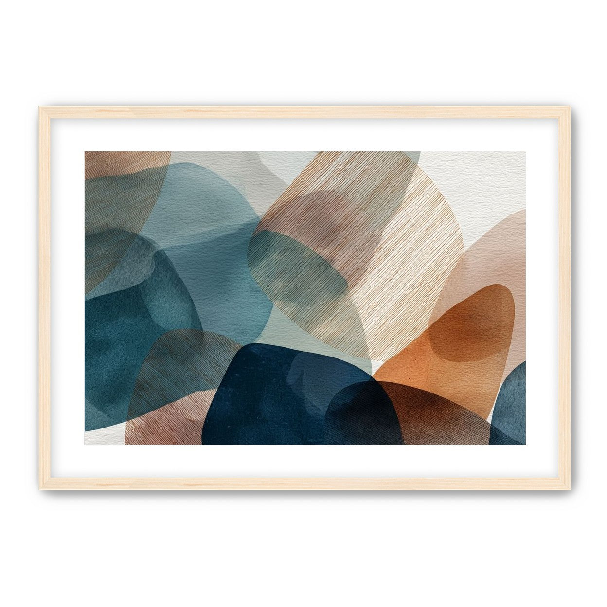 Translucent Ovals with Diagonal Grain