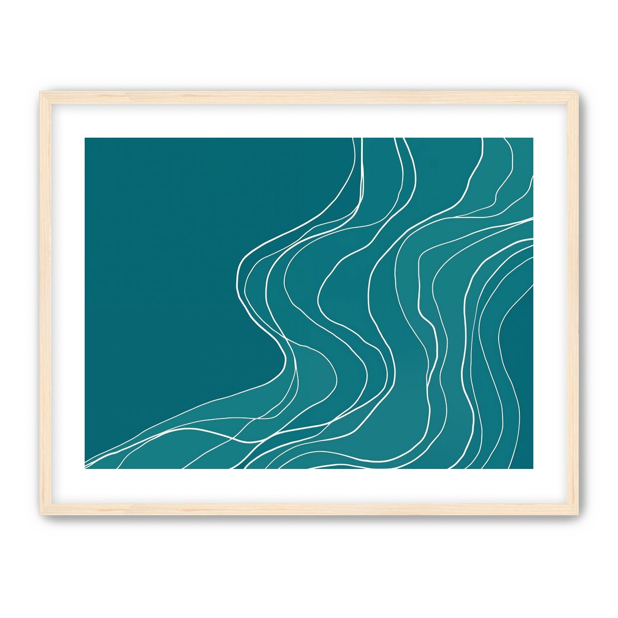 Ink Traced on Teal Surface