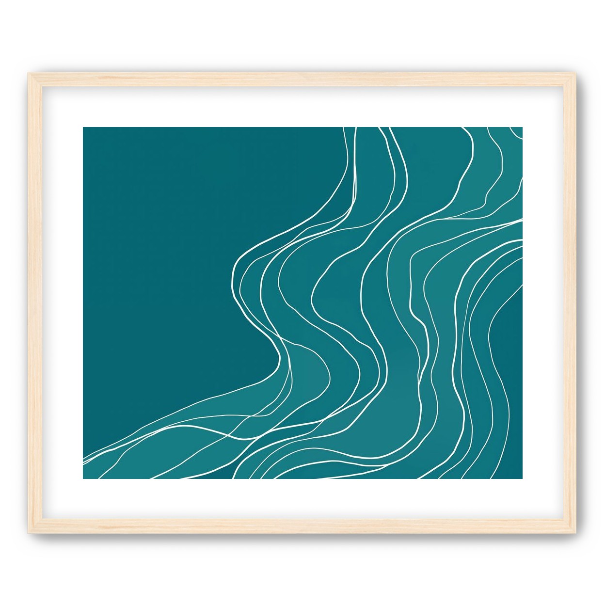 Ink Traced on Teal Surface