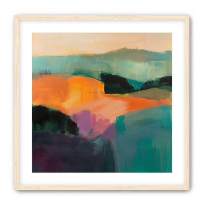Teal Pressed Against Orange