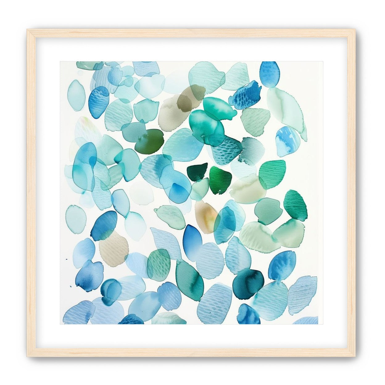 Blue and Green Petal Forms