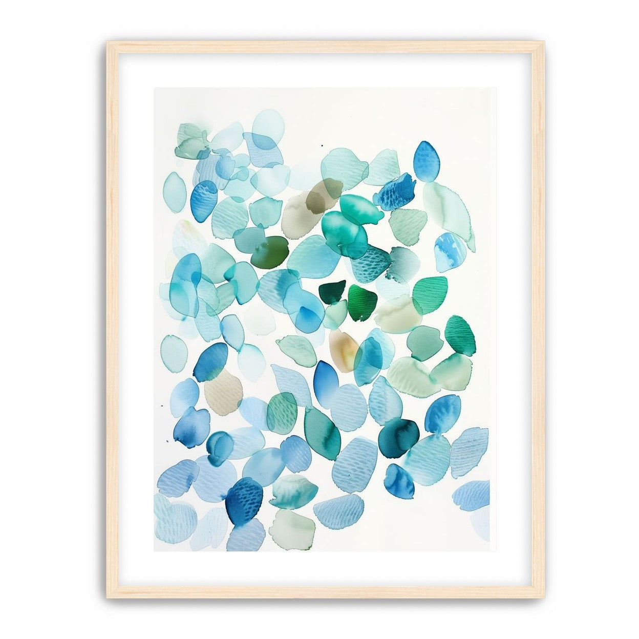 Blue and Green Petal Forms