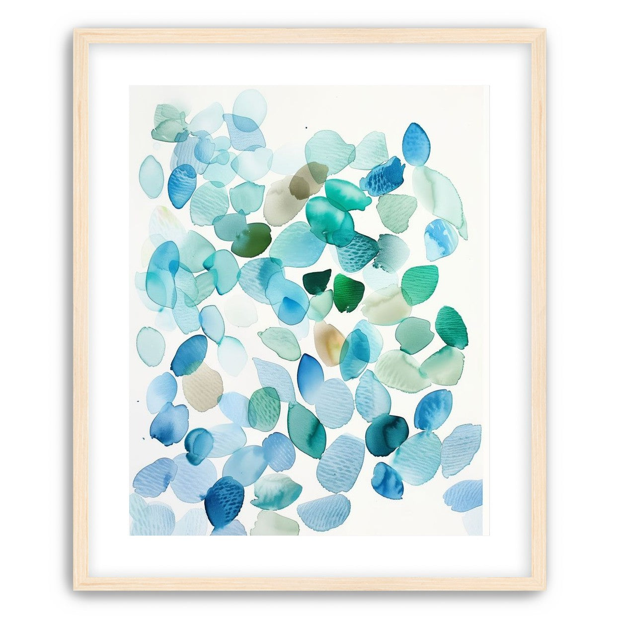 Blue and Green Petal Forms