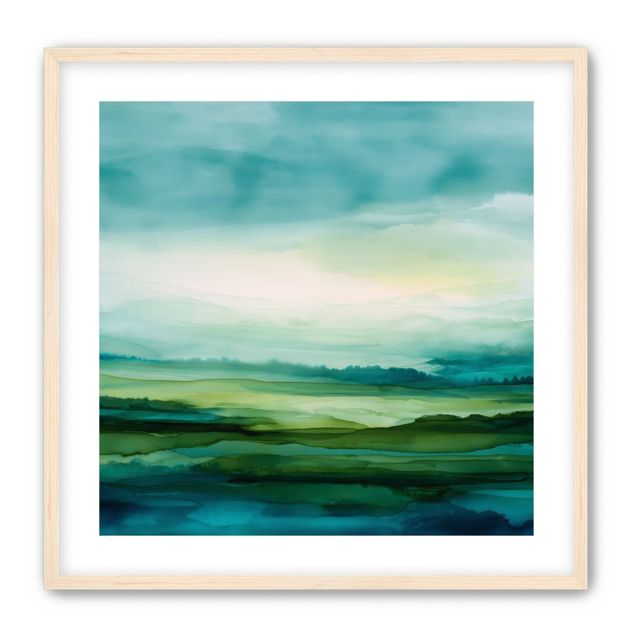 Emerald Bleeding into Teal