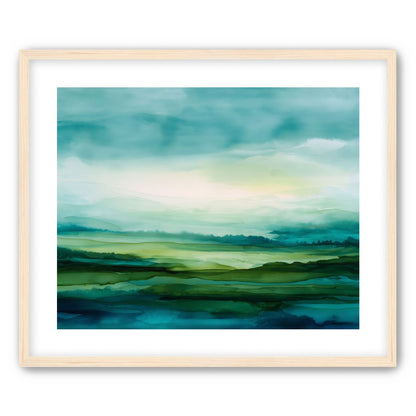 Emerald Bleeding into Teal