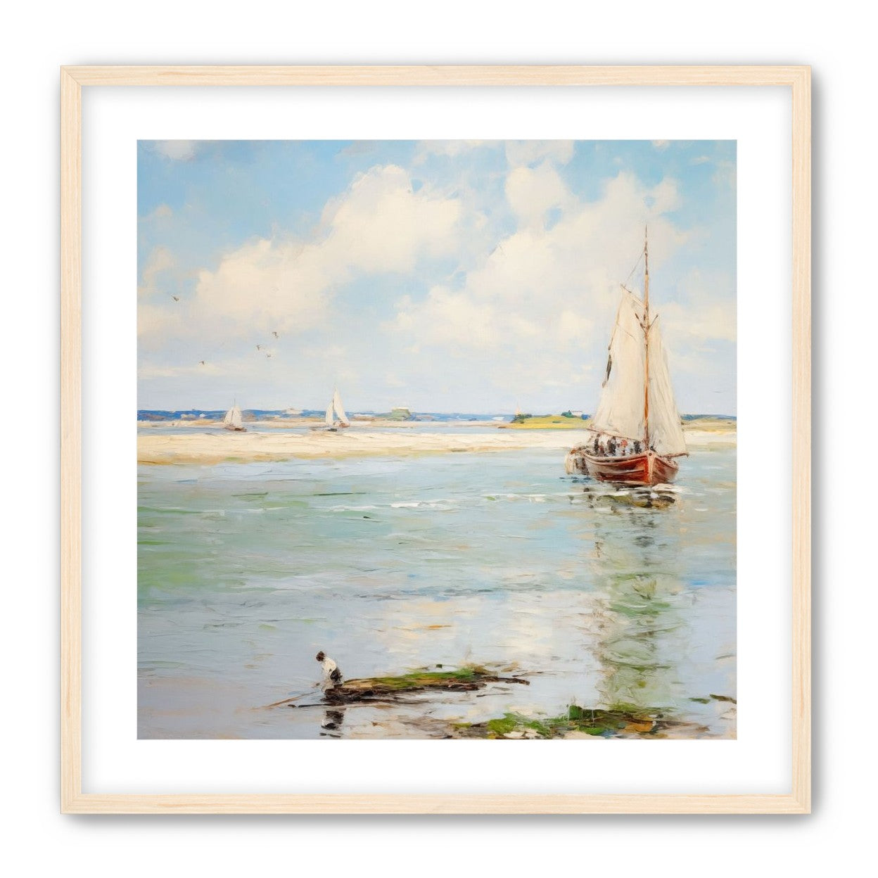 Sailboats at Peaceful Dawn