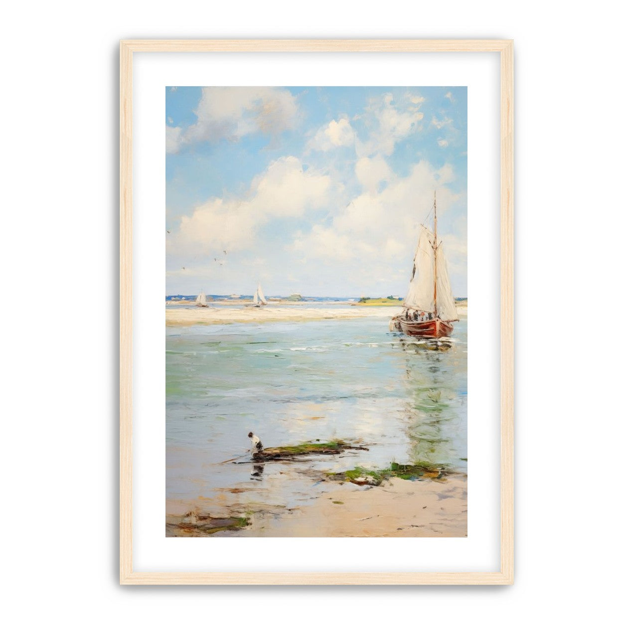 Sailboats at Peaceful Dawn