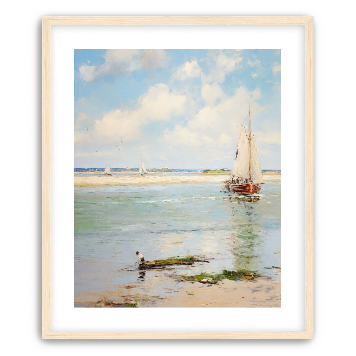 Sailboats at Peaceful Dawn