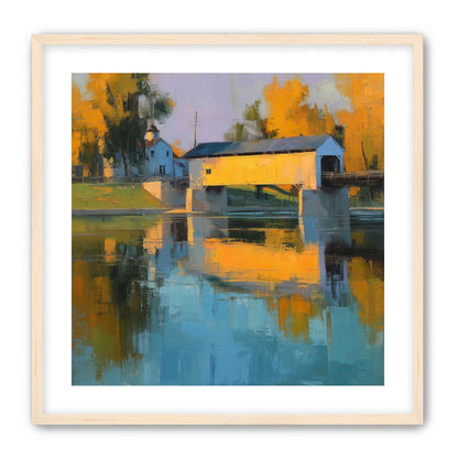 Covered Bridge In Fall
