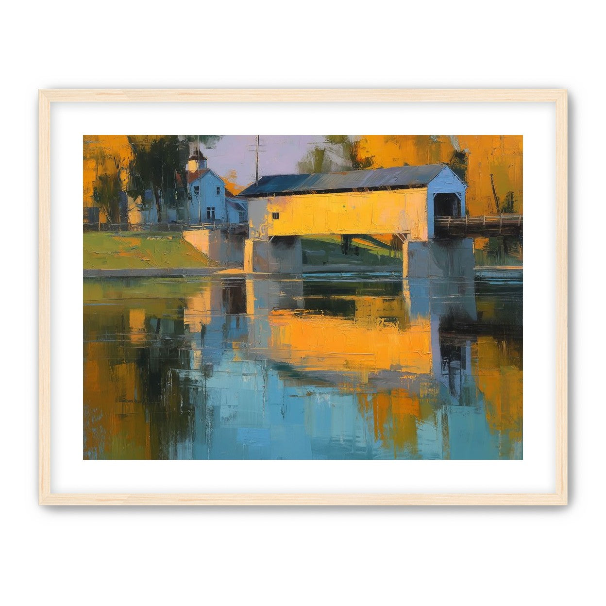 Covered Bridge In Fall