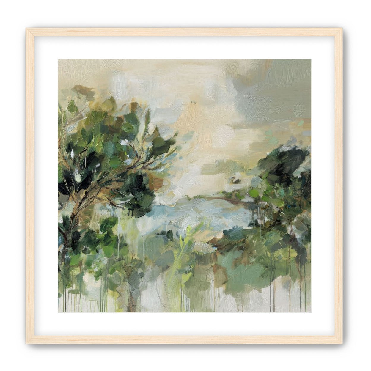 Hillside Trees in Loose Paint
