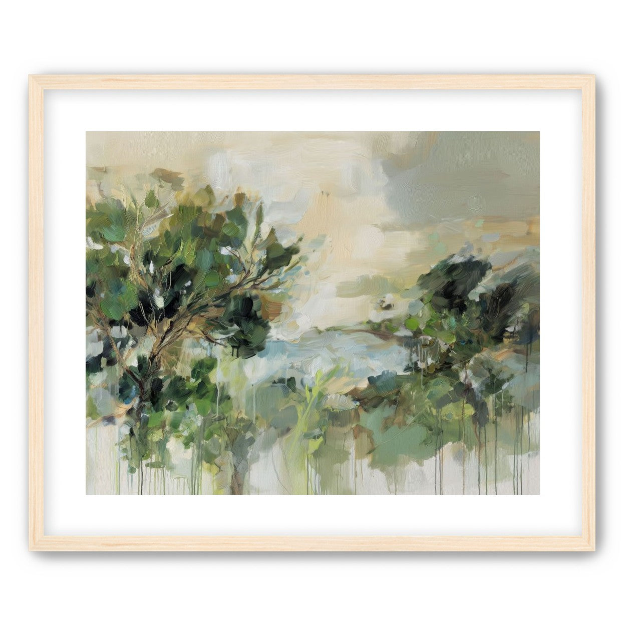 Hillside Trees in Loose Paint
