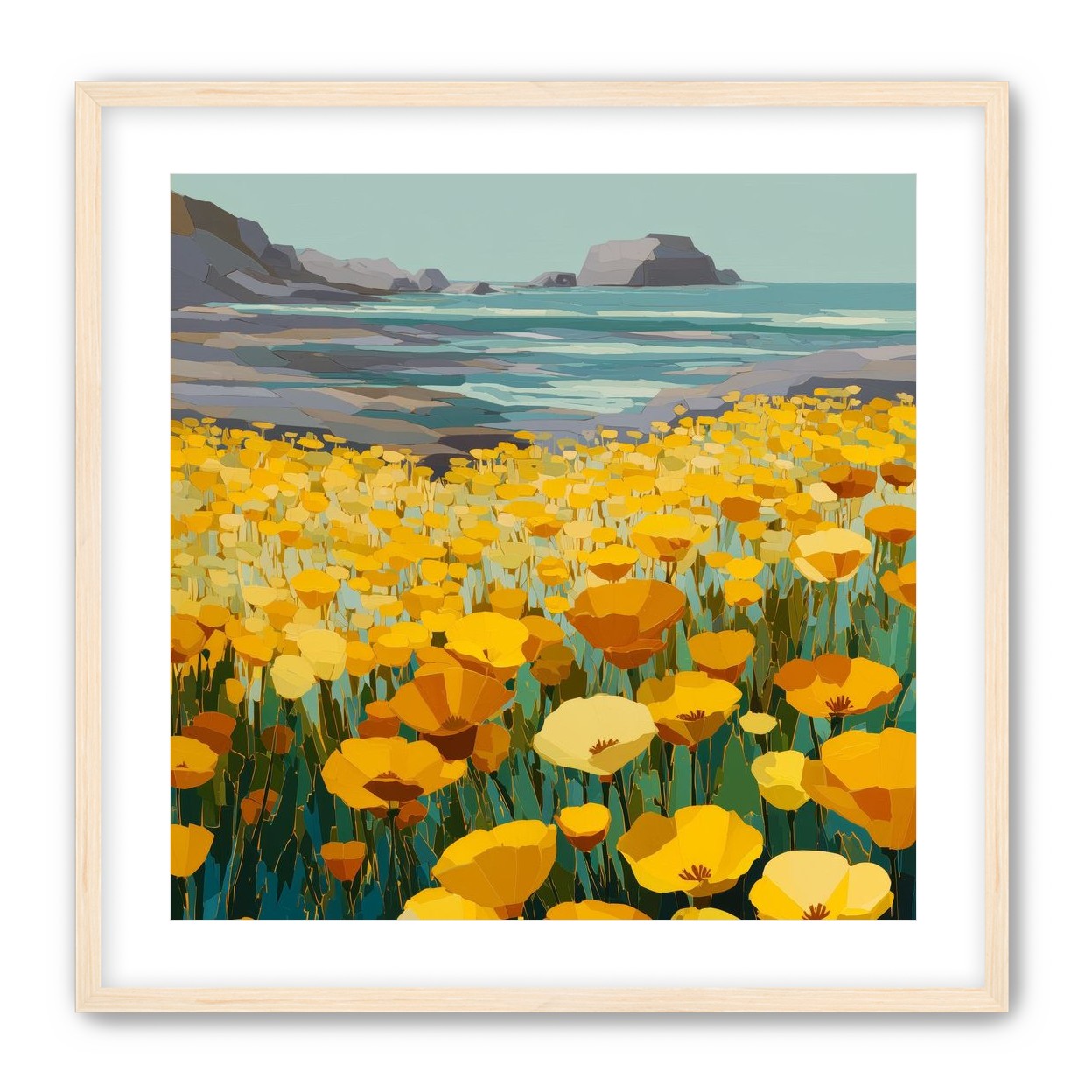 Poppy Field Facing the Pacific