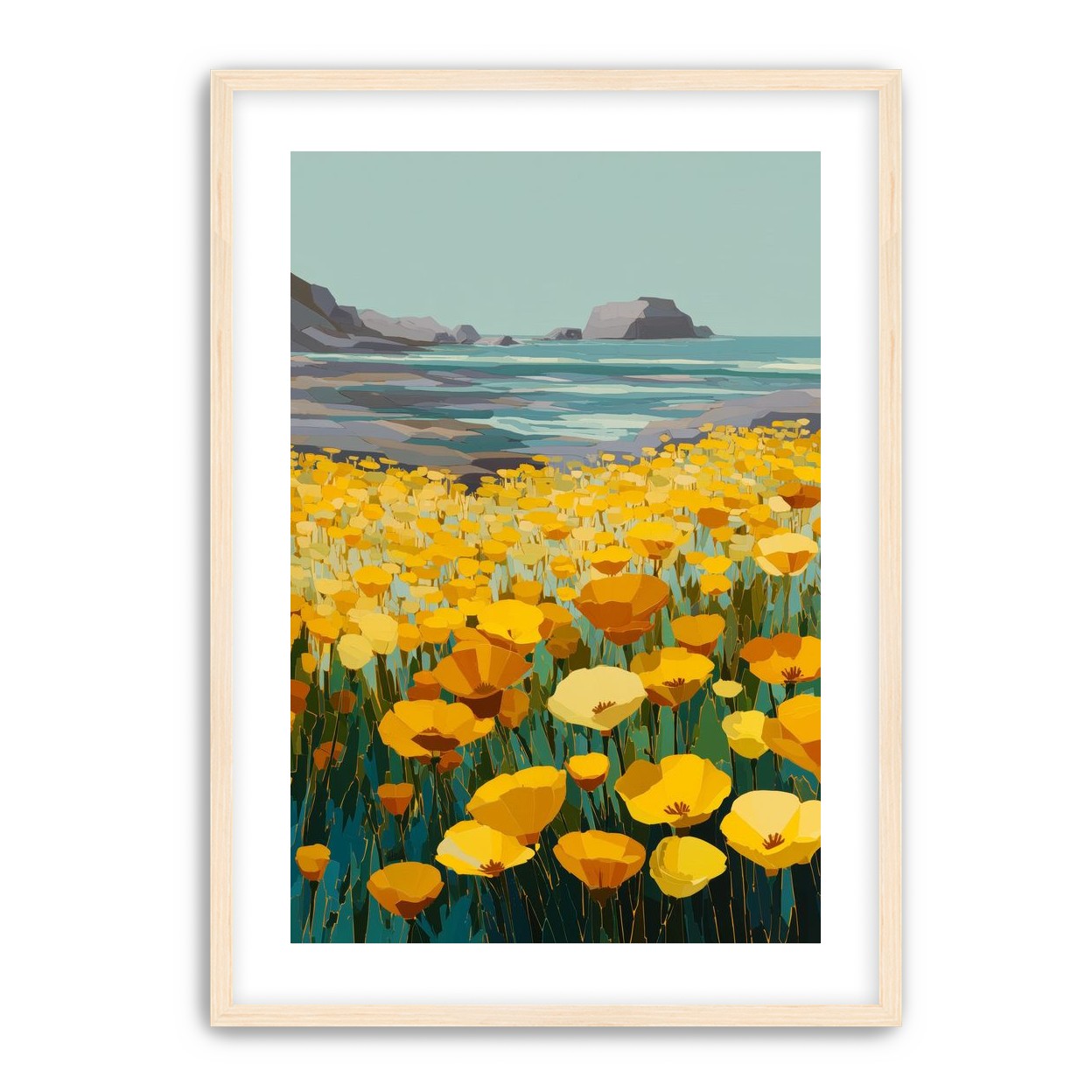 Poppy Field Facing the Pacific