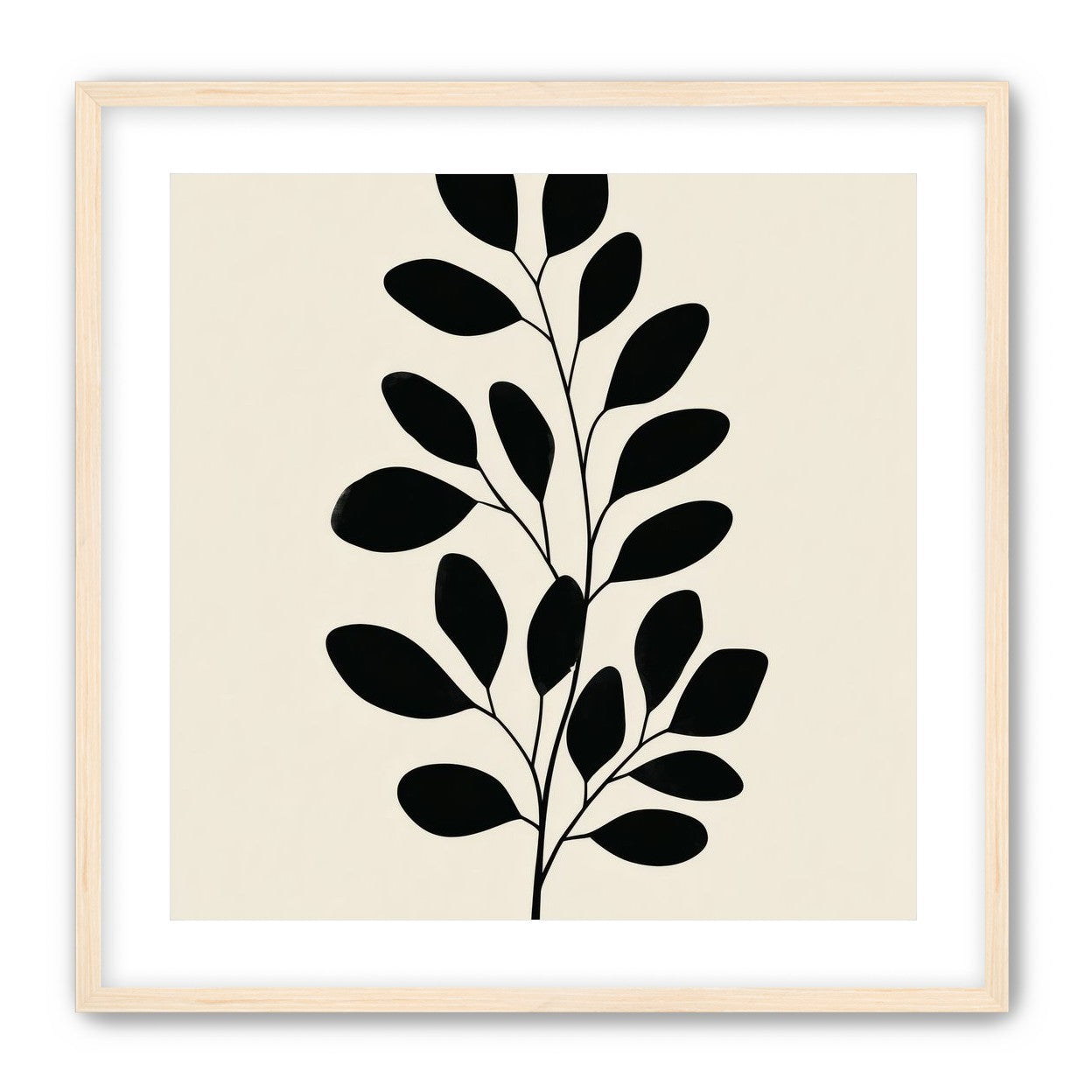 Plant Cutout on Cream