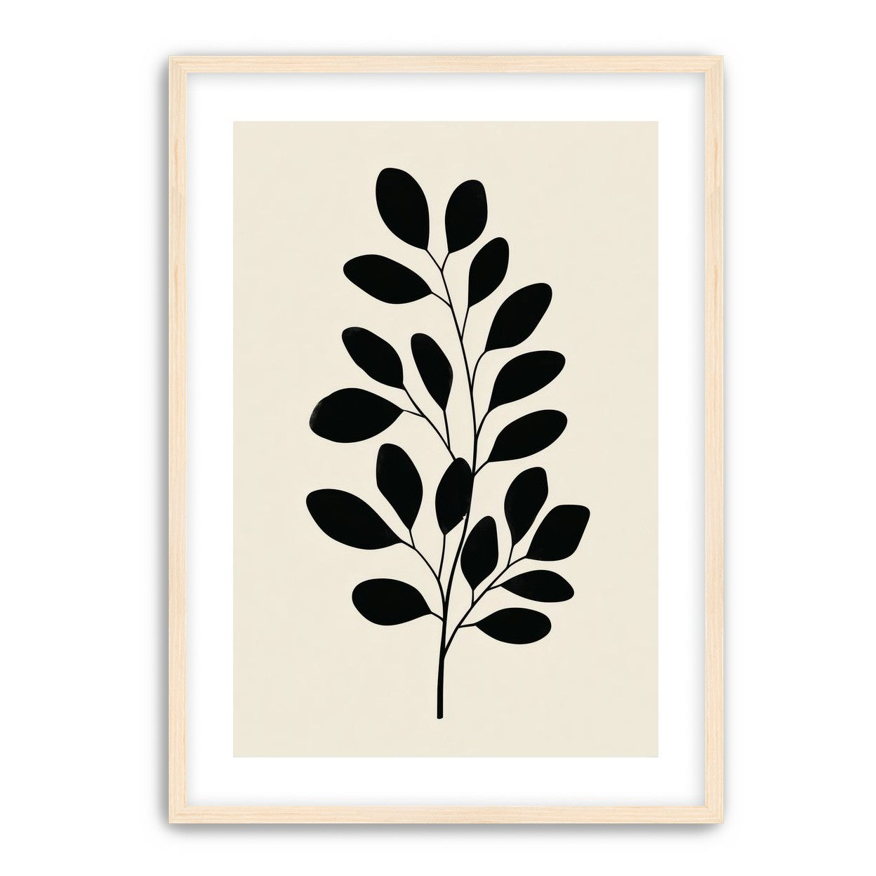 Plant Cutout on Cream
