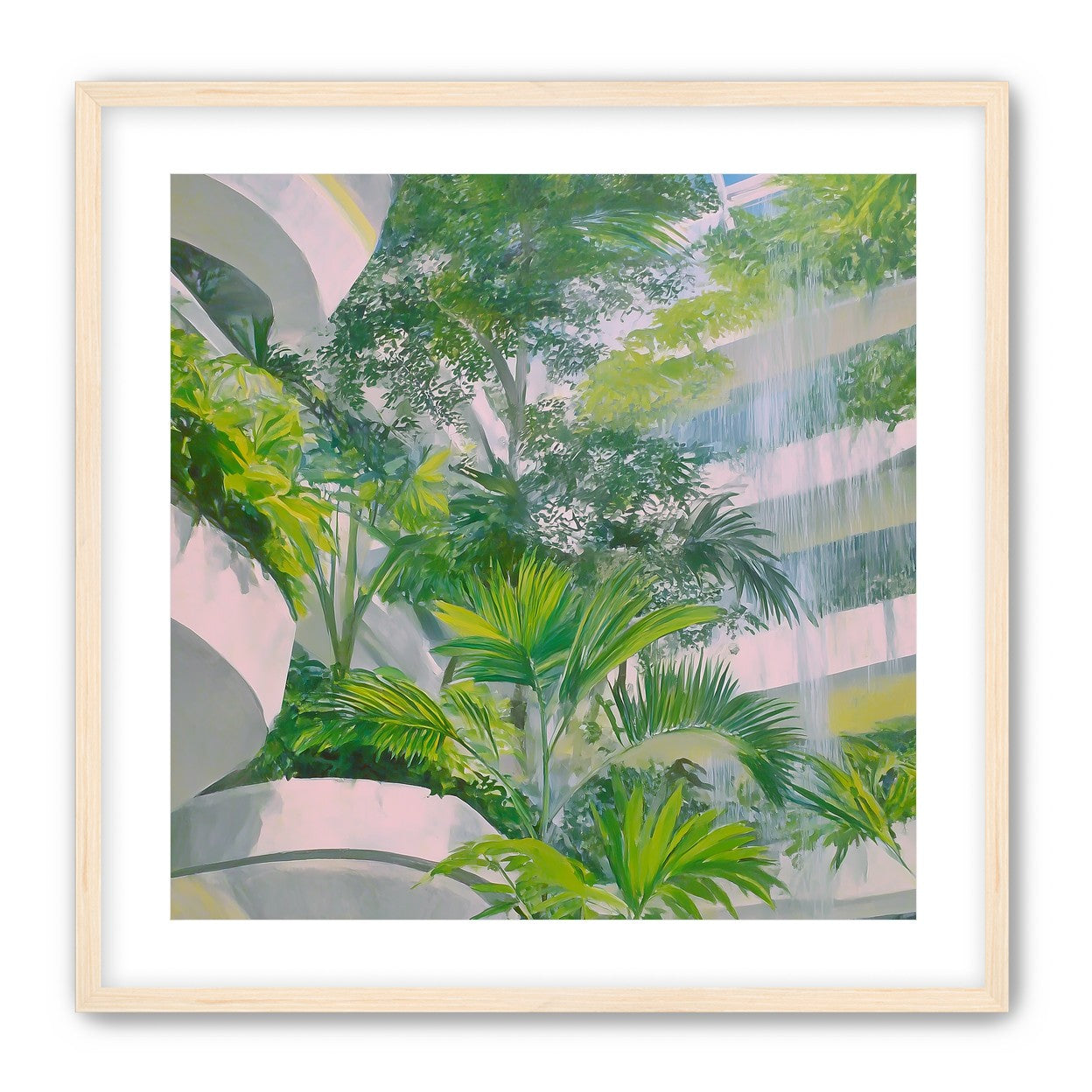 Palms beneath the skylight