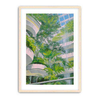 Palms beneath the skylight