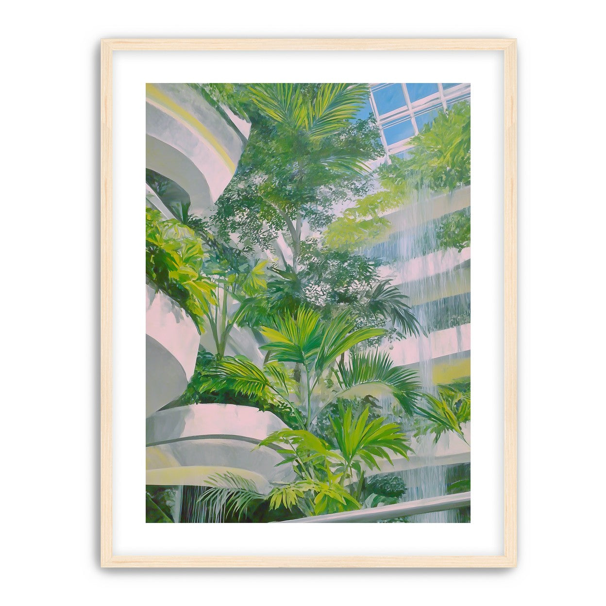 Palms beneath the skylight
