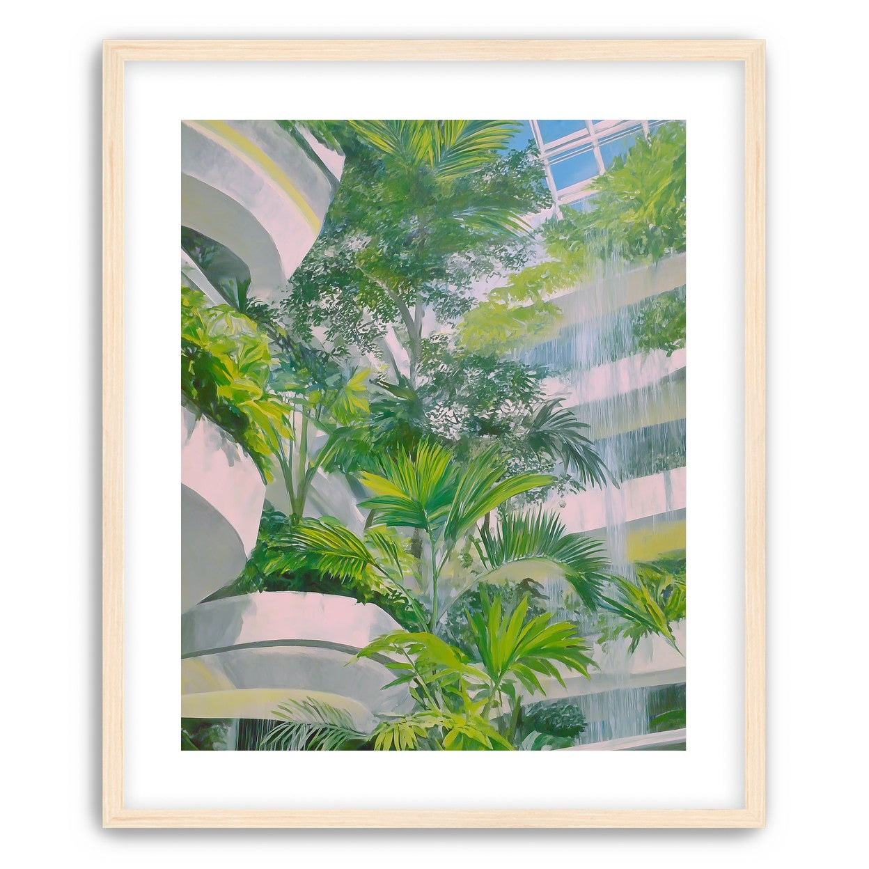 Palms beneath the skylight