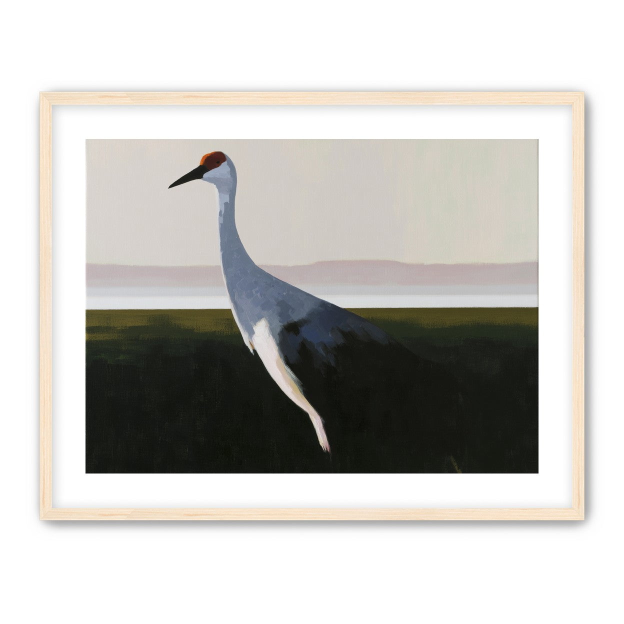 Crane with a red crown