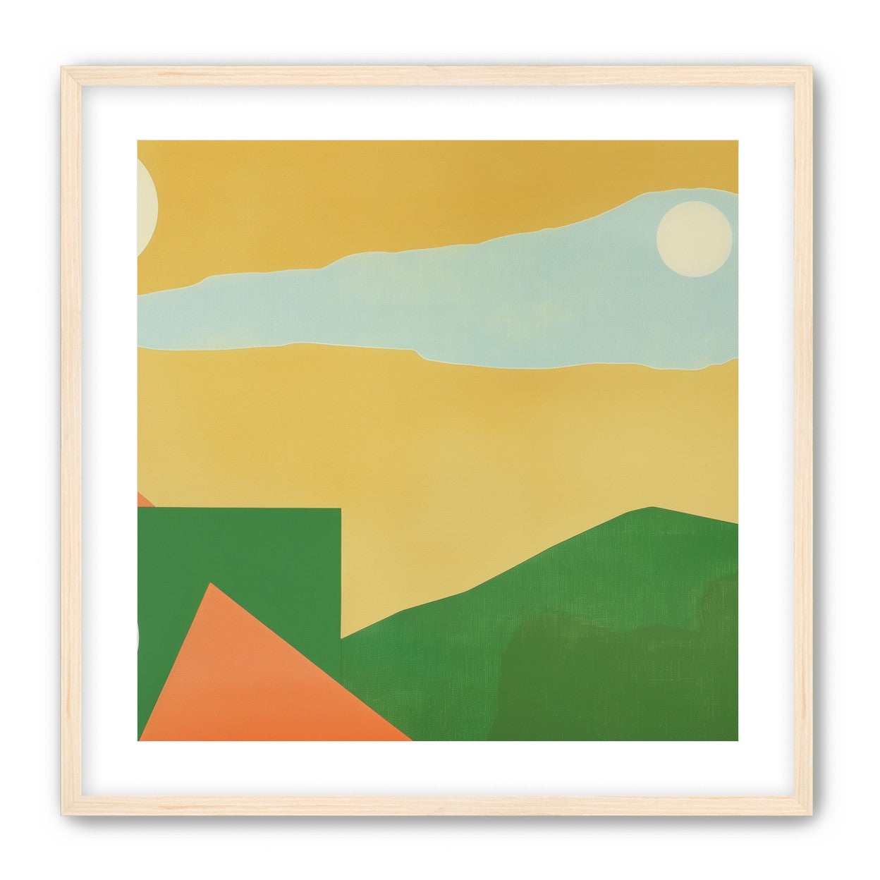 Two suns in yellow sky