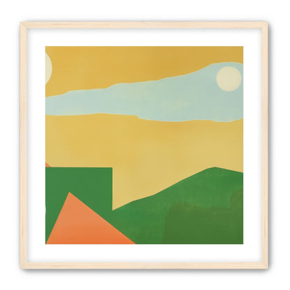 Two suns in yellow sky