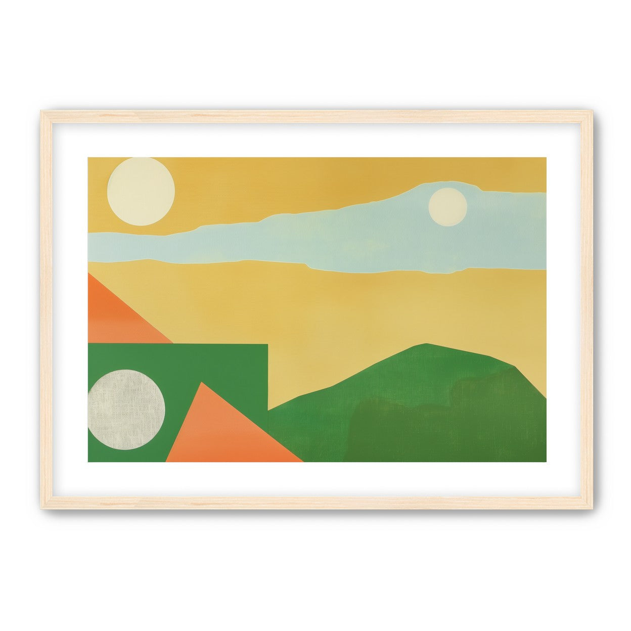 Two suns in yellow sky