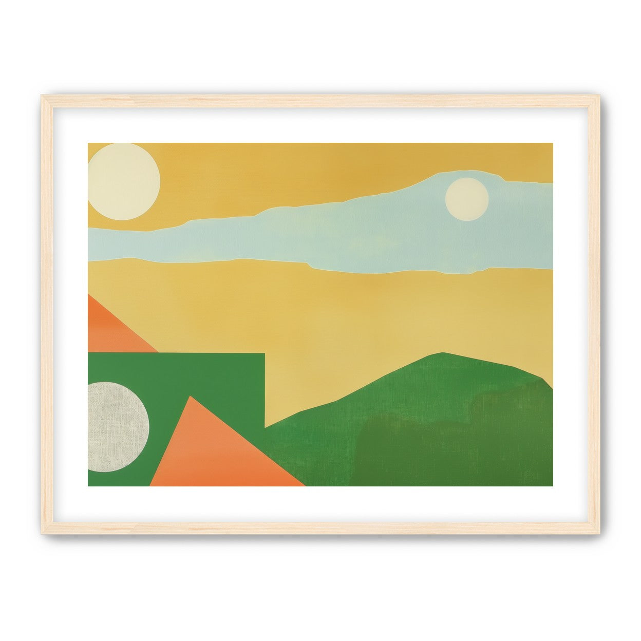Two suns in yellow sky