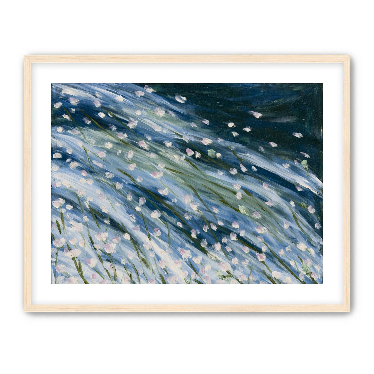 Flowers in a blue rush