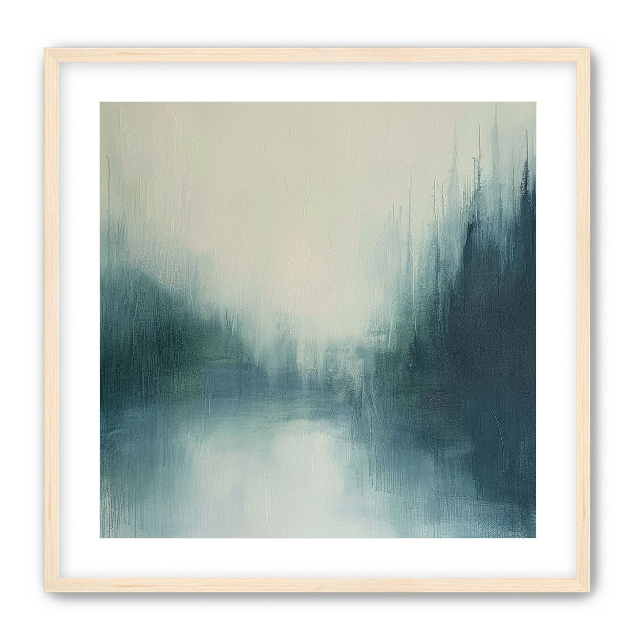 Pale sun over still water