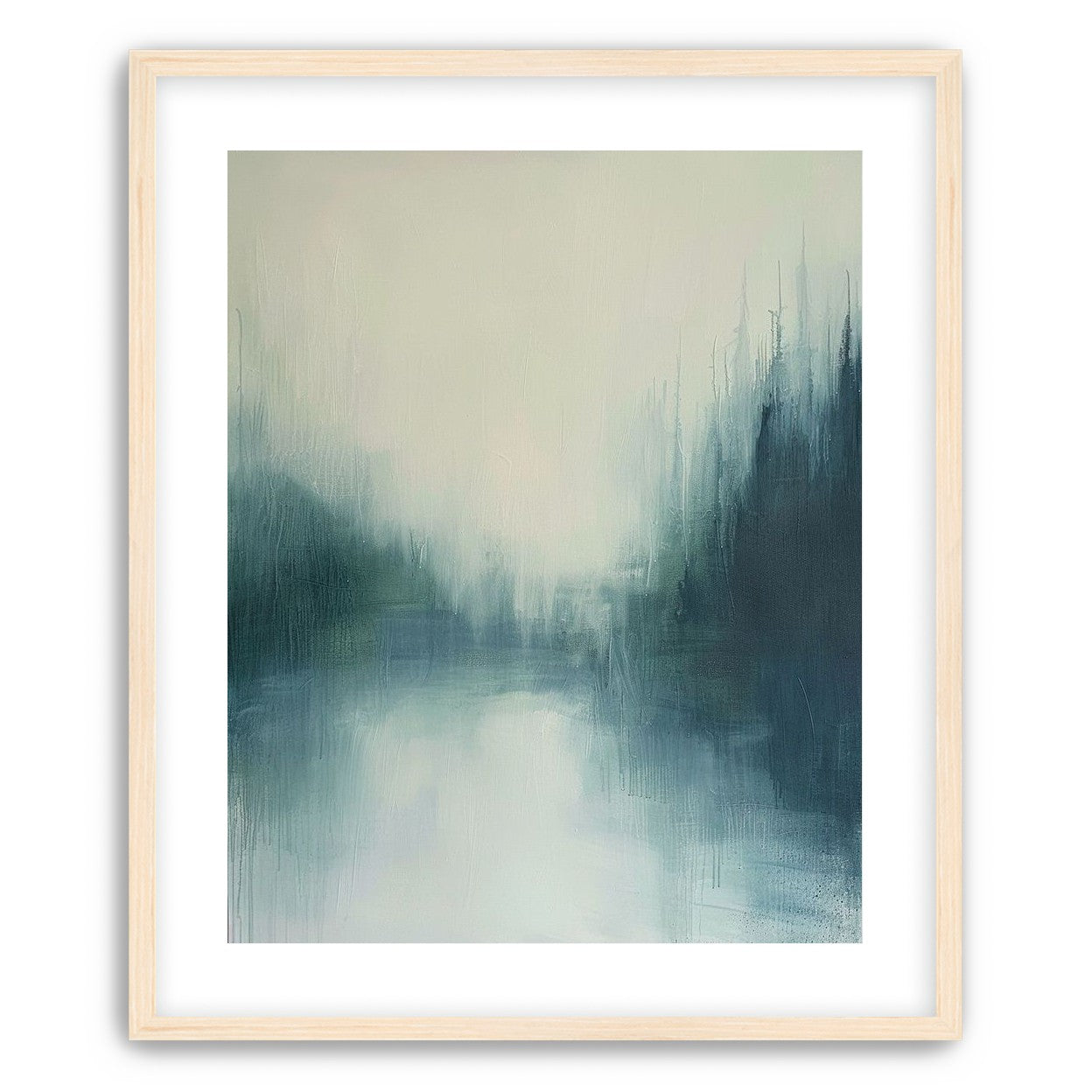 Pale sun over still water