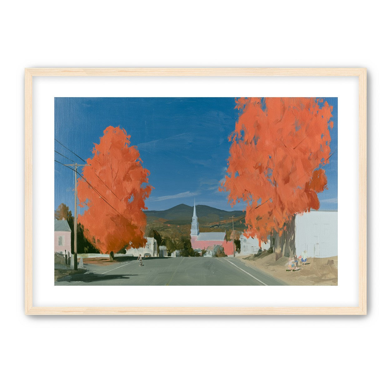 Orange trees over the steeple road