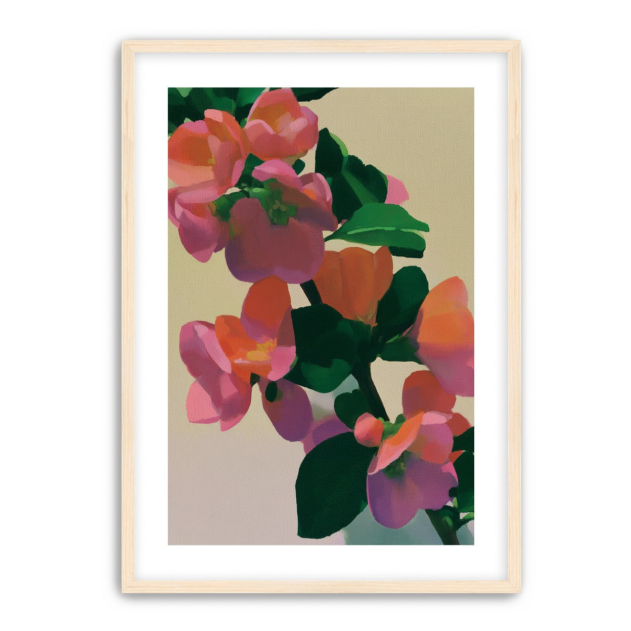 Flowers among dark leaves