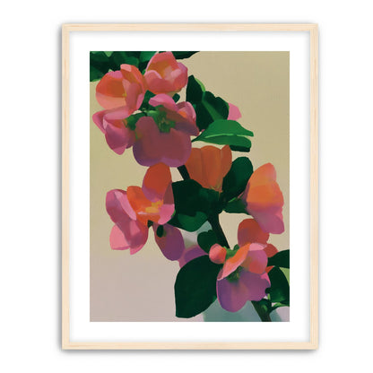 Flowers among dark leaves