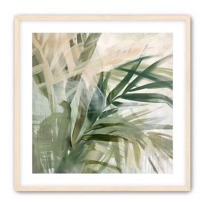 Green leaves in milky light