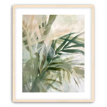 Green leaves in milky light