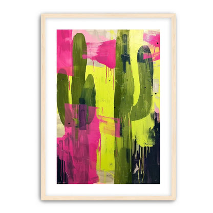 Dark columns within neon wash