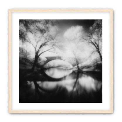 Bridge in a washed sky