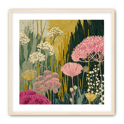 Wildflowers pressing into dusk