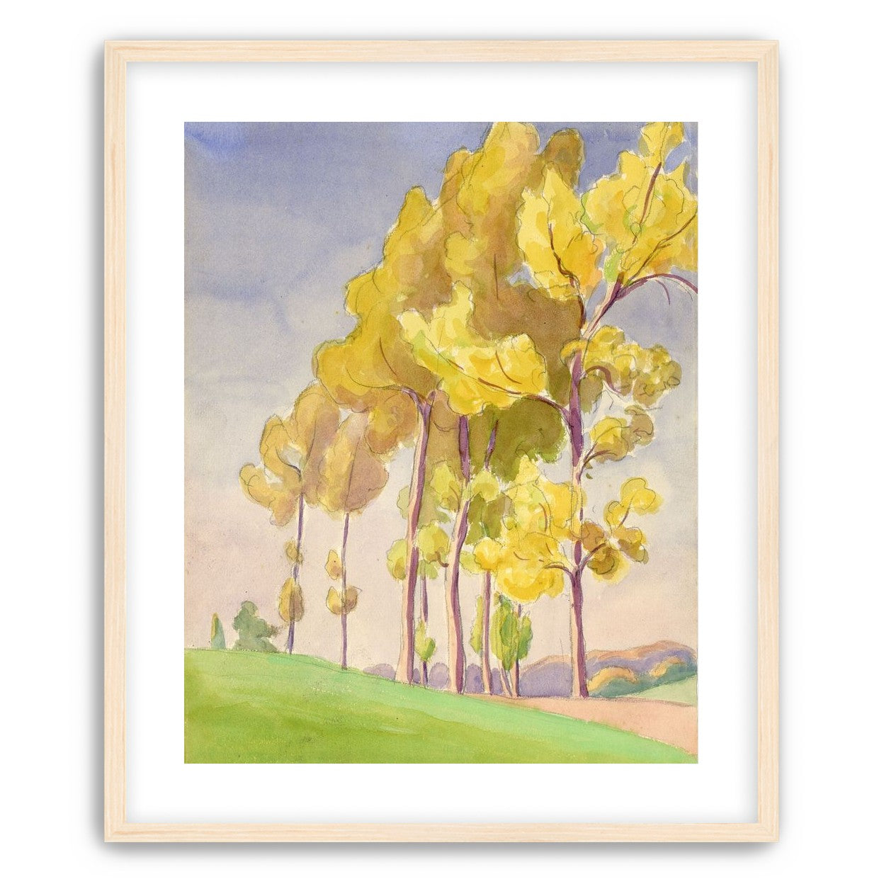 Yellow crowns on the hill