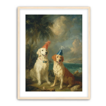 Party hats by the sea