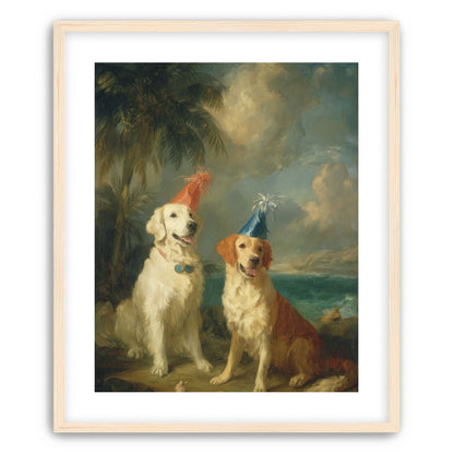 Party hats by the sea