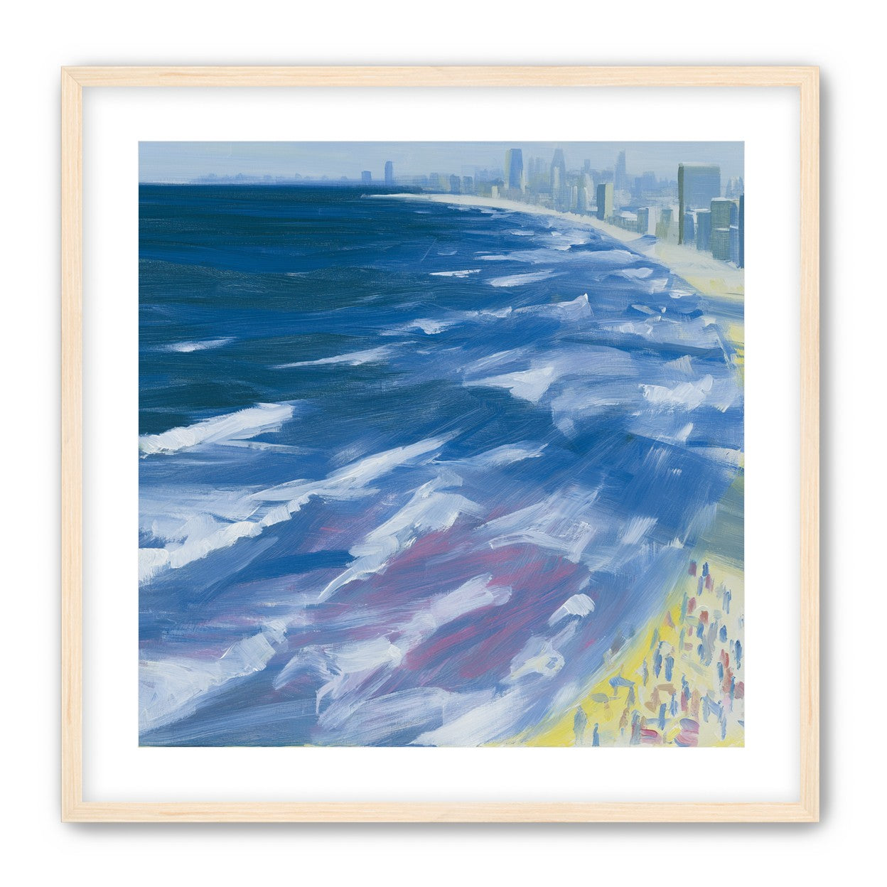 White surf along the skyline