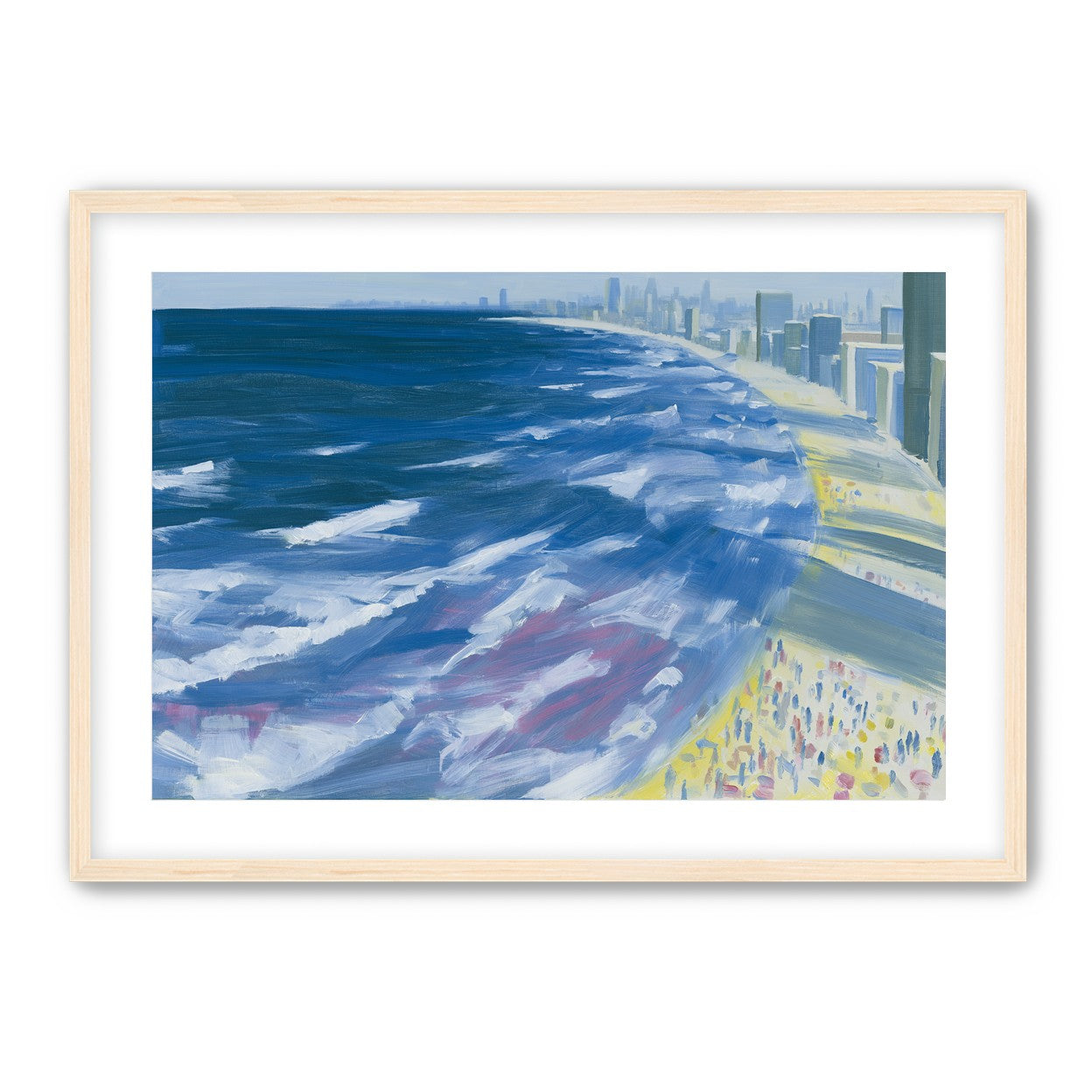 White surf along the skyline