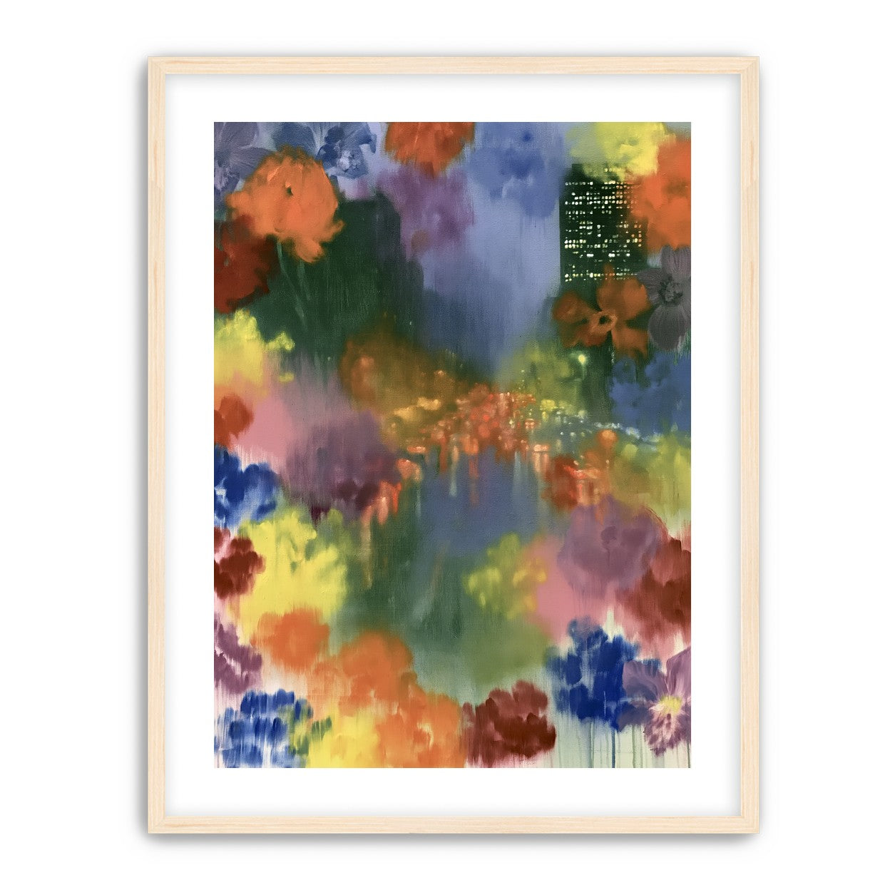City lights in painted bloom